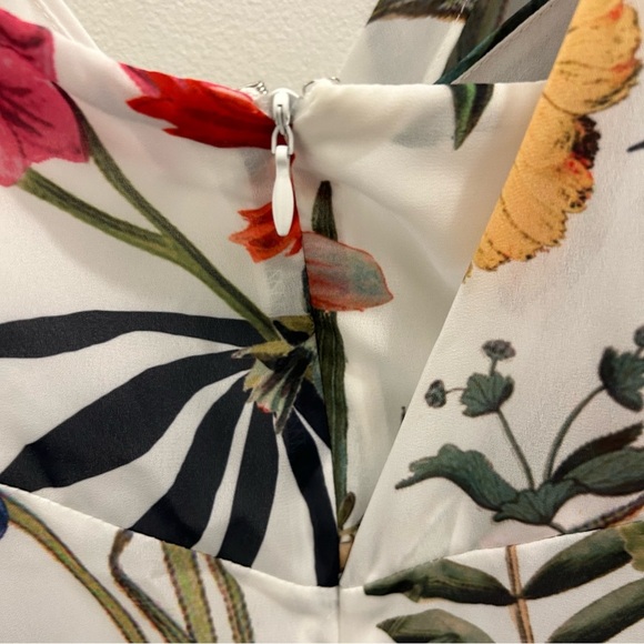 Parker White Sardinia High Low Midi Dress medium floral - Picture 9 of 12